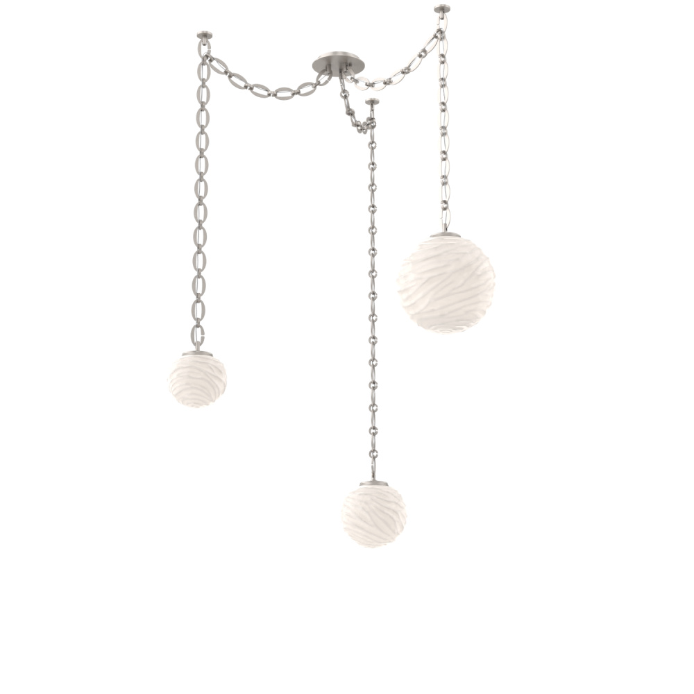 Gaia Multi Light Pendant Beige Silver