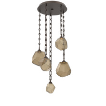 Hammerton CNB0039-05-FB-B-CH3-L1 - Gem Round 5pc Multi-Pendant with Chain