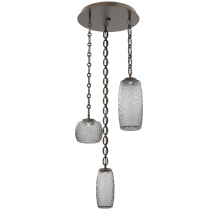Hammerton CNB0091-03-FB-S-CH2-L3 - Vessel Round 3pc Multi-Pendant with Chain