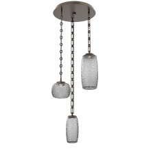 Hammerton CNB0091-03-FB-S-CH3-L3 - Vessel Round 3pc Multi-Pendant with Chain