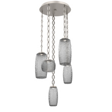 Hammerton CNB0091-05-BS-S-CH2-L1 - Vessel Round 5pc Multi-Pendant with Chain