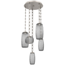 Hammerton CNB0091-05-BS-S-CH3-L1 - Vessel Round 5pc Multi-Pendant with Chain