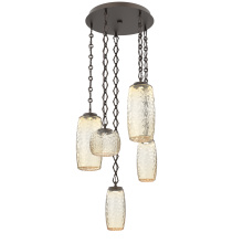 Hammerton CNB0091-05-FB-A-CH1-L3 - Vessel Round 5pc Multi-Pendant with Chain