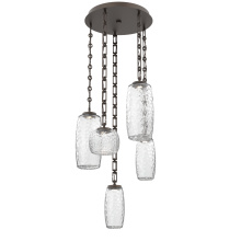 Hammerton CNB0091-05-FB-C-CH3-L3 - Vessel Round 5pc Multi-Pendant with Chain