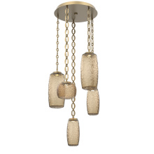 Hammerton CNB0091-05-GB-B-CH2-L1 - Vessel Round 5pc Multi-Pendant with Chain
