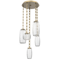 Hammerton CNB0091-05-GB-C-CH3-L3 - Vessel Round 5pc Multi-Pendant with Chain