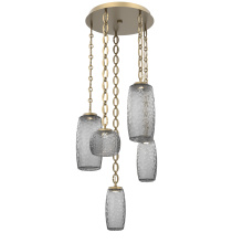 Hammerton CNB0091-05-GB-S-CH2-L3 - Vessel Round 5pc Multi-Pendant with Chain