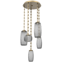 Hammerton CNB0091-05-GB-S-CH3-L3 - Vessel Round 5pc Multi-Pendant with Chain