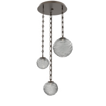 Hammerton CNB0092-03-FB-S-CH3-L3 - Gaia Round 3pc Multi-Pendant with Chain