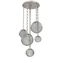 Hammerton CNB0092-05-BS-S-CH2-L1 - Gaia Round 5pc Multi-Pendant with Chain