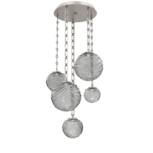 Hammerton CNB0092-05-BS-S-CH3-L3 - Gaia Round 5pc Multi-Pendant with Chain