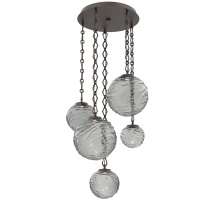 Hammerton CNB0092-05-FB-S-CH1-L3 - Gaia Round 5pc Multi-Pendant with Chain