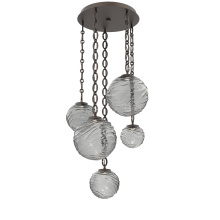 Hammerton CNB0092-05-FB-S-CH2-L3 - Gaia Round 5pc Multi-Pendant with Chain