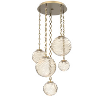 Hammerton CNB0092-05-GB-A-CH1-L3 - Gaia Round 5pc Multi-Pendant with Chain