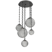 Hammerton CNB0092-05-MB-S-CH1-L1 - Gaia Round 5pc Multi-Pendant with Chain