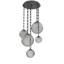 Hammerton CNB0092-05-MB-S-CH3-L3 - Gaia Round 5pc Multi-Pendant with Chain