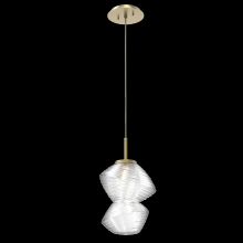 Hammerton LAB0089-01-GB-C-C01-L3 - Mesa Pendant-Gilded Brass-Clear Blown Glass