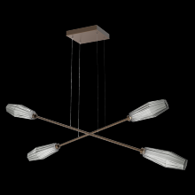 Hammerton PLB0049-M2-FB-S-CA1-L1 - Aalto Double Moda-Flat Bronze-Smoke Blown Glass-Stainless Cable-LED 2700K
