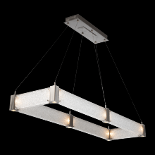 Hammerton PLB0042-R1-BS-CG-CA1-L3 - Parallel Rectangular Chandelier - 48-Metallic Beige Silver