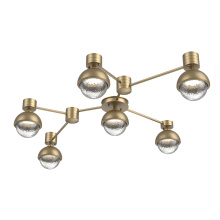 Hammerton SMB0093-HL-GB-C-L3-MS - Cabochon Flush Mount Wall Sconce Gilded Brass