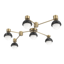 Hammerton SMB0093-HL-GB-WL-L3-BM - Cabochon Flush Mount Wall Sconce Gilded Brass