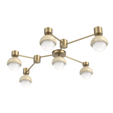 Hammerton SMB0093-HL-GB-WL-L3-TR - Cabochon Flush Mount Wall Sconce Gilded Brass