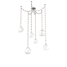 Hammerton SNB0039-06-BS-C-CH3-L3 - Gem Multi Light Pendant Multi Port Canopy Beige Silver