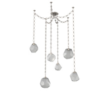 Hammerton SNB0039-06-BS-S-CH1-L3 - Gem Multi Light Pendant Multi Port Canopy Beige Silver