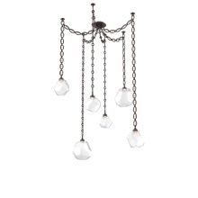 Hammerton SNB0039-06-FB-C-CH2-L3 - Gem Multi Light Pendant Multi Port Canopy Flat Bronze