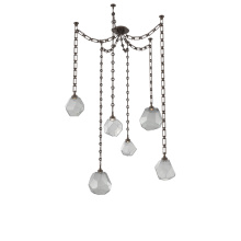Hammerton SNB0039-06-FB-S-CH3-L3 - Gem Multi Light Pendant Multi Port Canopy Flat Bronze