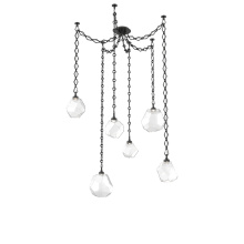 Hammerton SNB0039-06-MB-C-CH1-L1 - Gem Multi Light Pendant Multi Port Canopy Matte Black
