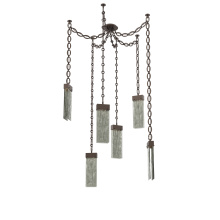 Hammerton SNB0042-06-FB-SG-CH2-L3 - Parallel Round Chain 6pc Swag Multi-Pendant
