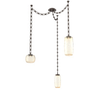 Hammerton SNB0091-03-FB-A-CH3-L1 - Vessel Multi Light Pendant Flat Bronze