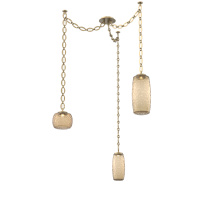 Hammerton SNB0091-03-GB-B-CH2-L1 - Vessel Multi Light Pendant Gilded Brass
