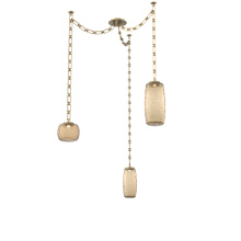 Hammerton SNB0091-03-GB-B-CH3-L3 - Vessel Multi Light Pendant Gilded Brass