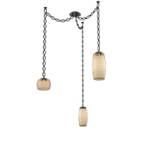 Hammerton SNB0091-03-MB-B-CH2-L1 - Vessel Multi Light Pendant Matte Black