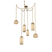 Hammerton SNB0091-06-GB-B-CH3-L3 - Vessel Multi Light Pendant Gilded Brass