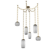 Hammerton SNB0091-06-GB-S-CH3-L1 - Vessel Multi Light Pendant Gilded Brass