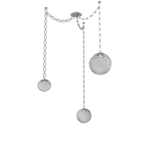 Hammerton SNB0092-03-BS-S-CH2-L1 - Gaia Multi Light Pendant Beige Silver