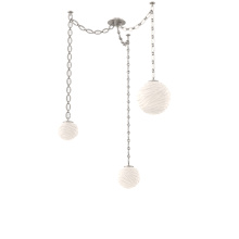 Hammerton SNB0092-03-BS-WL-CH2-L3 - Gaia Multi Light Pendant Beige Silver