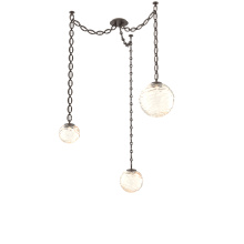 Hammerton SNB0092-03-FB-A-CH2-L3 - Gaia Multi Light Pendant Flat Bronze