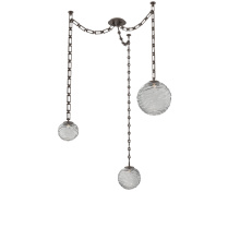 Hammerton SNB0092-03-FB-S-CH3-L3 - Gaia Multi Light Pendant Flat Bronze