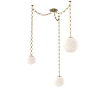 Hammerton SNB0092-03-GB-WL-CH1-L3 - Gaia Multi Light Pendant Gilded Brass