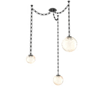 Hammerton SNB0092-03-MB-A-CH3-L1 - Gaia Multi Light Pendant Matte Black