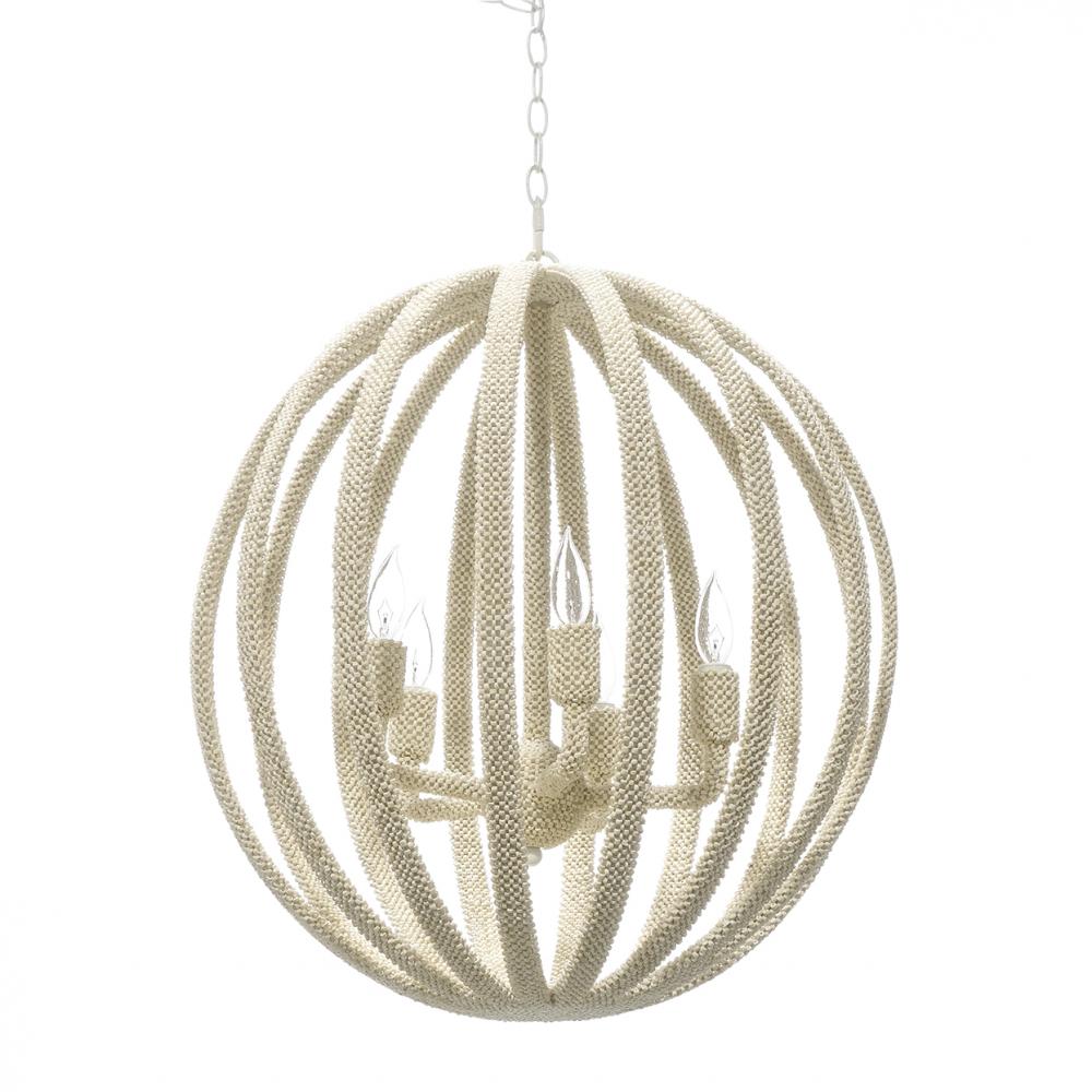 MADERA COCO CHANDELIER WHITE