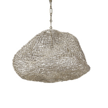 Palecek 2723-03 - ANDORRA WICKER PENDANT MEDIUM WHITE