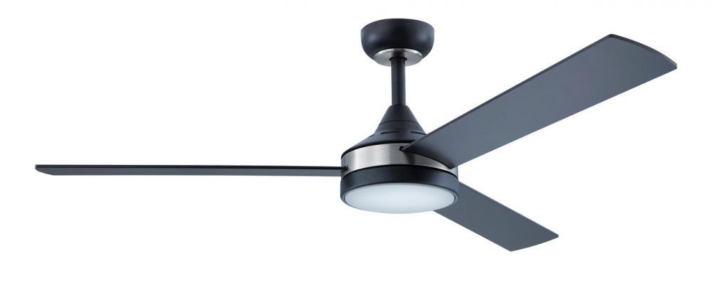 52" PIERPORT LED c/fan, Blk/Br.Nickel