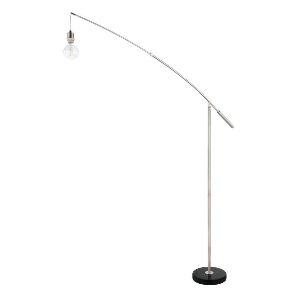 Nadina 1 - Floor Lamp Matte Nickel and Black Finish