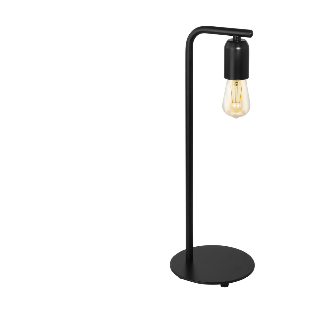 1 LT Open Bulb Metal Table Lamp w/ Black Finish