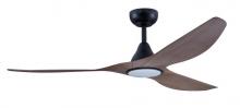Eglo 235112-6025A - 60" SURFLINE LED c/fan, Blk/Walnut
